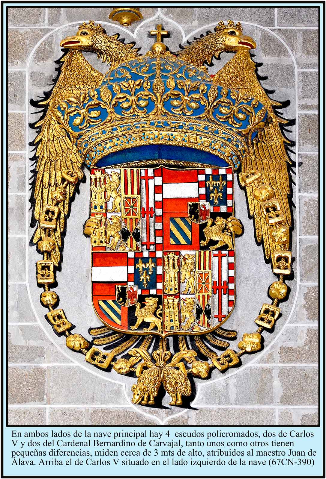 Escudo de Carlos V  en la Catedral Nueva de Plasencia