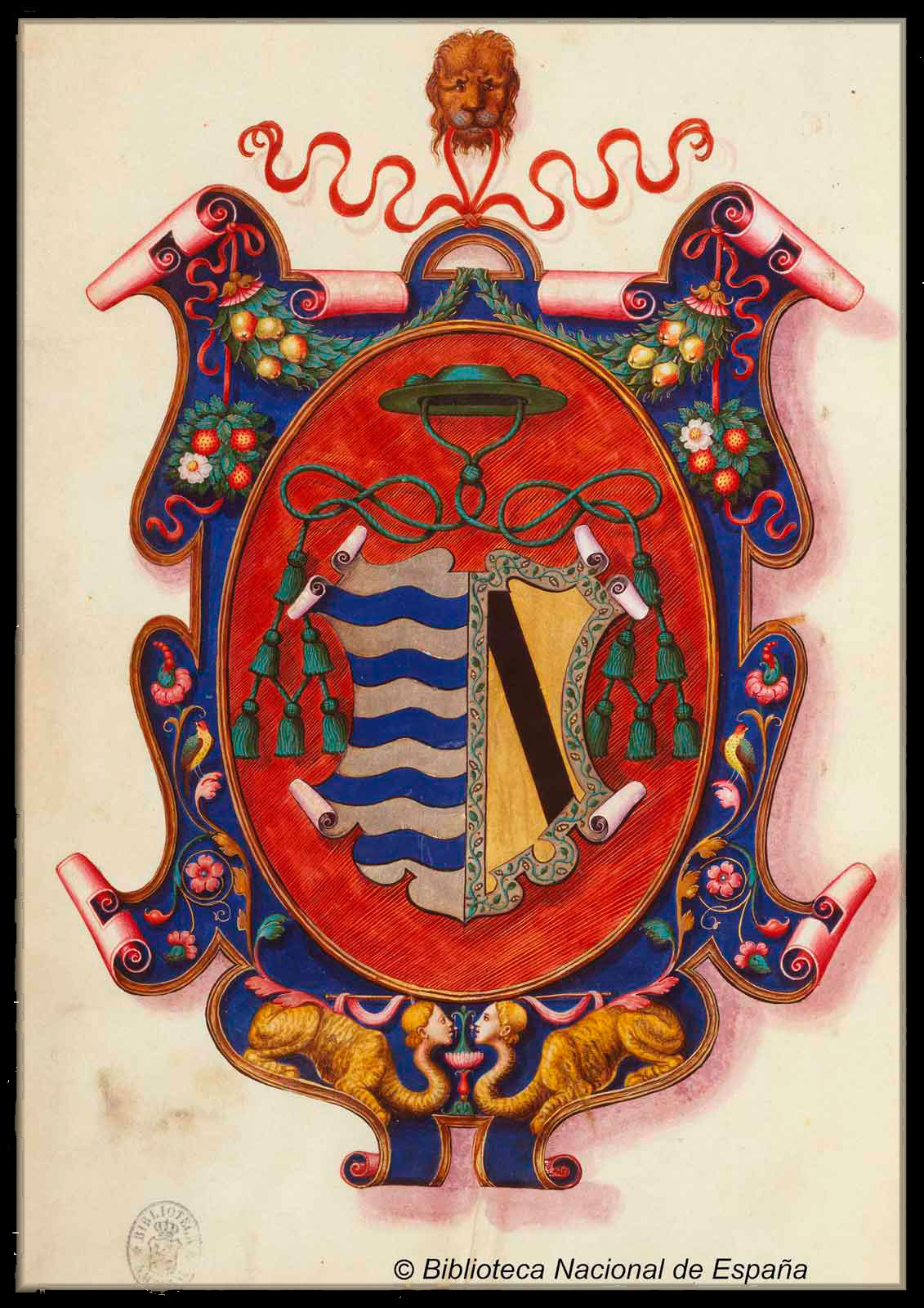 Escudo del Obispo Gutierre de Vargas Carvajal. En la Biblioteca Nacional