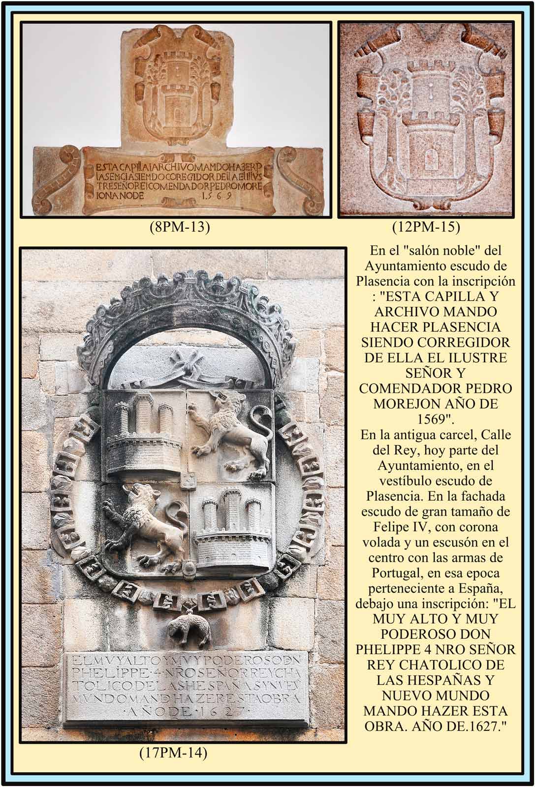 Escudos de Plasencia. Escudo de Felipe IV en la Calle del Rey