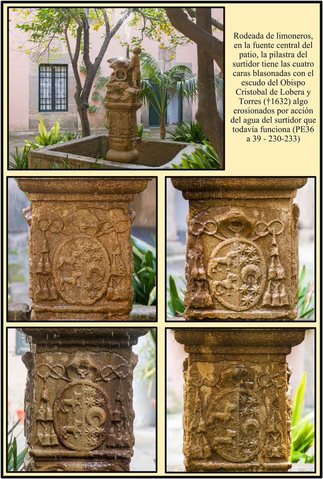 Escudos del Obispo Lobera Fuente Palacio Plasencia Caceres